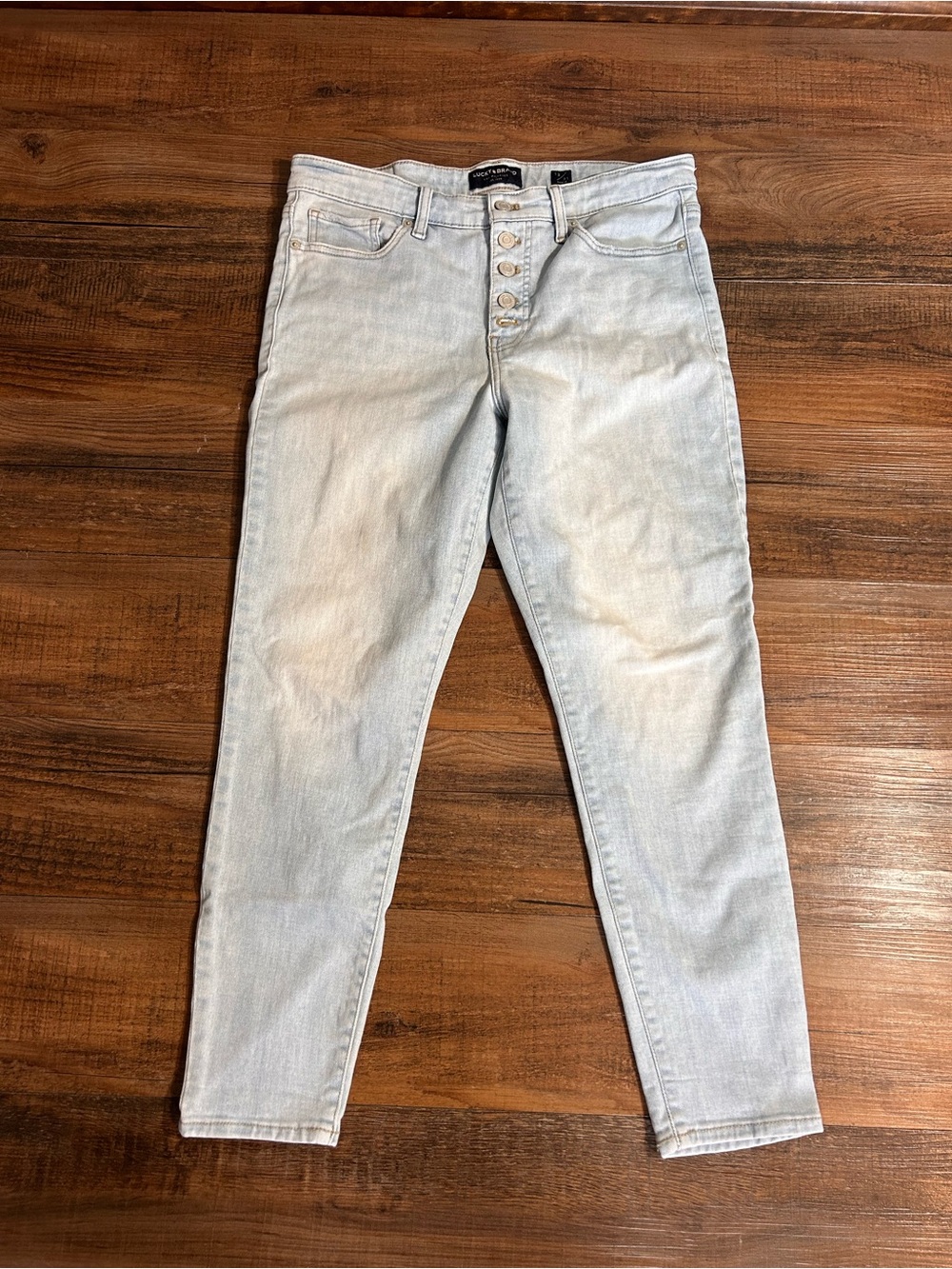 Lucky Brand mid rise skinny Ava Button-Fly Women’s Jeans Light Wash Sz 12